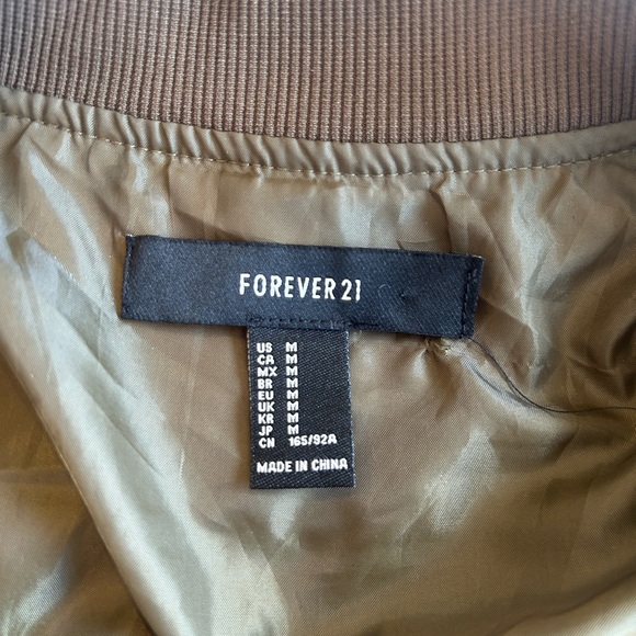 Forever 21 Crushed Velvet Bomber Jacket Size M - Picture 5 of 5